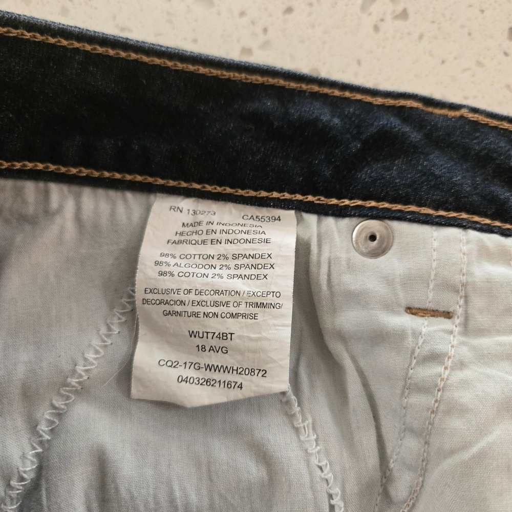 Find Your  Aura Jeans Womens 18 Instantly Slimming Jeans Dark Wash Straight - Picture 6 of 8
